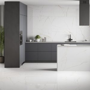 Carrelage effet marbre ACQUILEA 60x120 / 120x120 – Finition polie haut de gamme