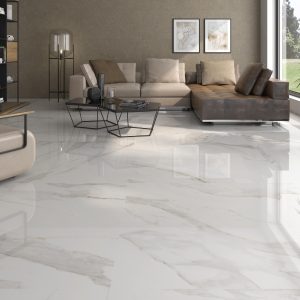 Carrelage effet marbre 120x120 APULIA – Grand format luxe intérieur