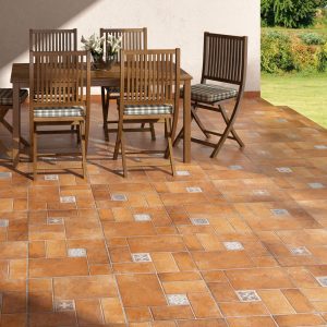 Carrelage effet terre cuite 45x45 TOVAR – Sol intérieur rustique économique