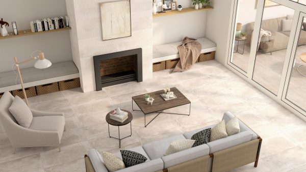 Carrelage effet béton 90x90 ESSEN – Format intérieur moderne