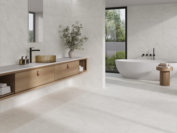 Carrelage effet marbre poli 60x120 NAMIBIA – Sol intérieur lumineux