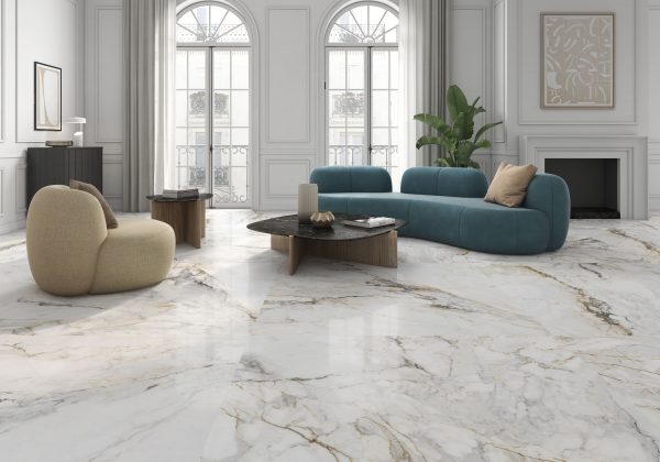 Carrelage effet marbre 120x120 PISA – Style luxe gold