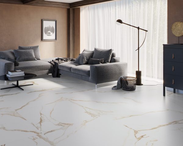 Carrelage effet marbre 100x100 PORTOFINO – Grand format élégant