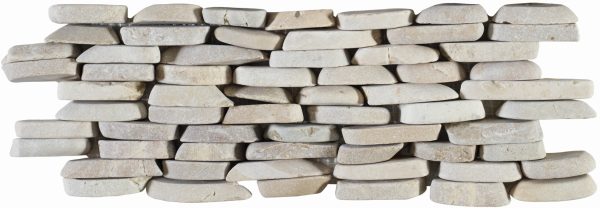Mosaïque galets pierre naturelle BATIK ARENA – Revêtement mural & sol intérieur / extérieur Mosavit