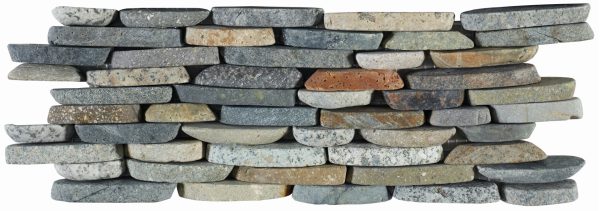 Mosaïque galets pierre naturelle BATIK TUNDRA – Revêtement mural & sol intérieur / extérieur Mosavit