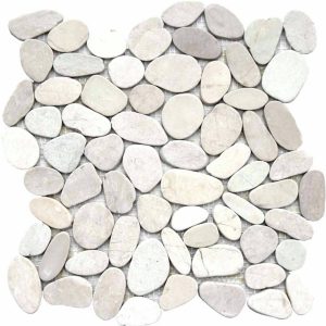 Mosaïque pierre naturelle BATU BLANCA – Revêtement mural & sol intérieur / extérieur Mosavit