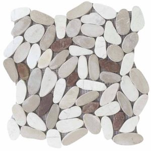 Mosaïque pierre naturelle BATU CHERRY – Revêtement mural & sol intérieur / extérieur Mosavit