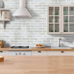 Carrelage effet brique blanche BRIQUETA BLANCA 6,5×23 cm – Revêtement mural Mosavit