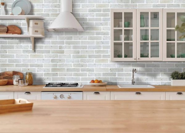 Carrelage effet brique blanche BRIQUETA BLANCA 6,5×23 cm – Revêtement mural Mosavit