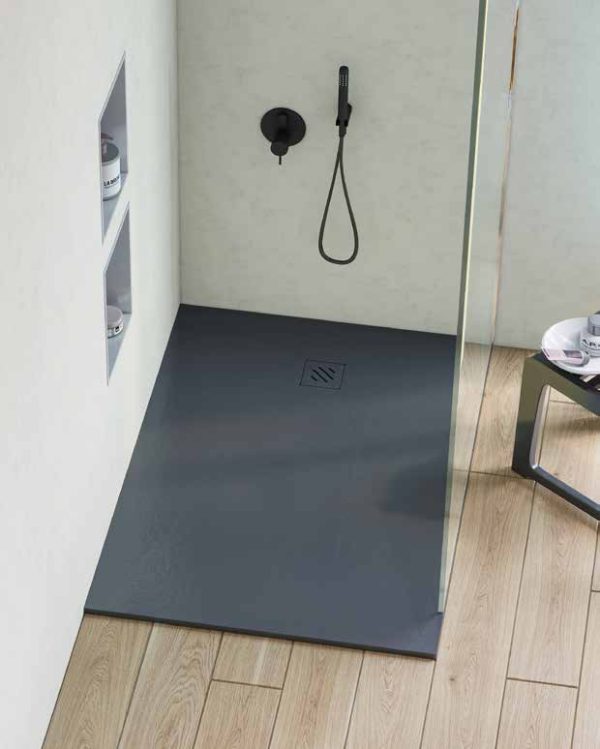 Receveur de douche extra-plat ZERO / ZERO PLUS – Résine texturée design