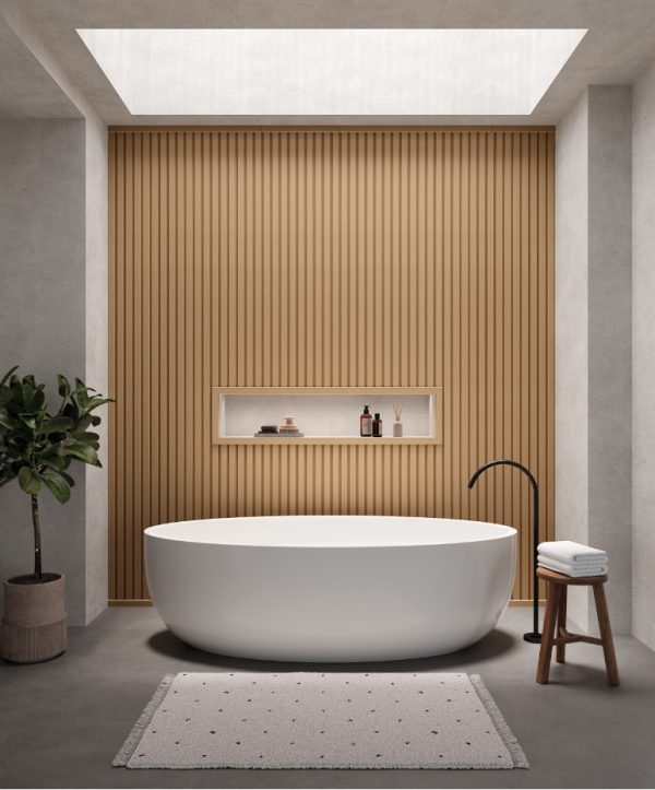 Panneau mural effet bois ECOWOOD WPC – Revêtement mural intérieur & extérieur Mosavit