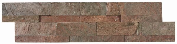 Parement mural pierre naturelle FACHALETA COPPER 15×60 cm – Revêtement mural intérieur / extérieur Mosavit