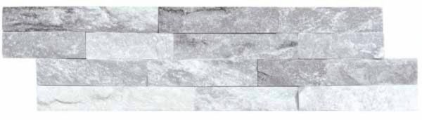 Parement mural pierre naturelle FACHALETA QUARTZ GRIS 15×55 cm – Revêtement mural intérieur / extérieur Mosavit