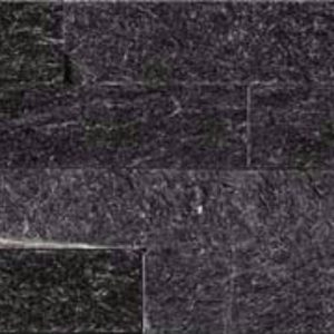 Parement mural pierre naturelle FACHALETA QUARTZ NEGRA 15×55 cm – Revêtement mural intérieur / extérieur Mosavit