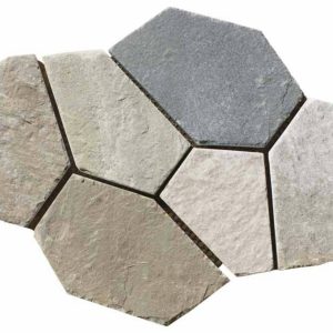 Mosaïque pierre naturelle FLAGS MULTI – Revêtement mural & sol intérieur / extérieur Mosavit