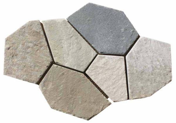 Mosaïque pierre naturelle FLAGS MULTI – Revêtement mural & sol intérieur / extérieur Mosavit