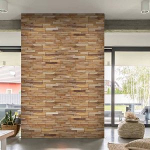 Mosaïque murale bois naturel MANAOS – Revêtement mural décoratif Mosavit