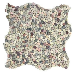 Mosaïque galets pierre naturelle MINI PEBBLES MIX – Revêtement mural & sol intérieur / extérieur Mosavit