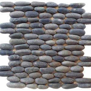 Mosaïque galets pierre naturelle CANTO GRIS – Revêtement mural & sol intérieur / extérieur Mosavit