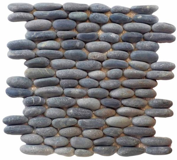 Mosaïque galets pierre naturelle CANTO GRIS – Revêtement mural & sol intérieur / extérieur Mosavit