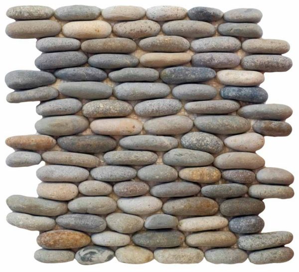 Mosaïque galets pierre naturelle CANTO MIX – Revêtement mural & sol intérieur / extérieur Mosavit