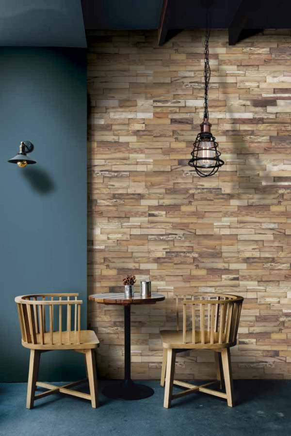 Mosaïque murale bois naturel RUSTIC – Revêtement mural décoratif Mosavit