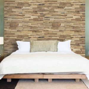 Mosaïque murale bois naturel SW ASTUR – Revêtement mural décoratif Mosavit