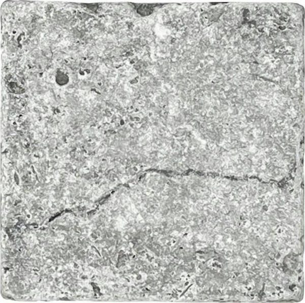 Mosaïque pierre naturelle Travertino Silver 10×10 cm – Revêtement mural et sol intérieur Mosavit