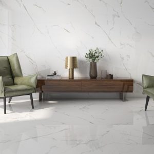 Carrelage effet marbre CASTELLO 120x120 – Grand format brillant ou satiné