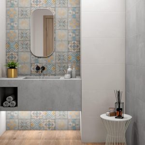 Faïence murale 33,3x55 NITID – Carrelage effet ciment moderne