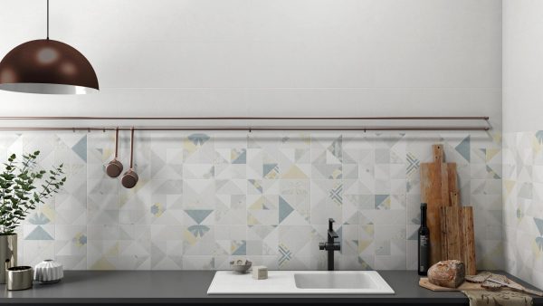 Carrelage mural effet ciment 25x70 THULE – Décor moderne relief