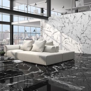 Carrelage effet marbre blanc 120x120 LUX ICEBERG – Grand format intérieur