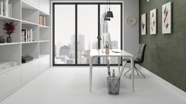 Carrelage blanc mat 60x120 BRILLO-MATE – Style minimaliste moderne