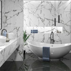 Carrelage effet marbre blanc 60x120 LUX ICEBERG – Sol intérieur haut de gamme