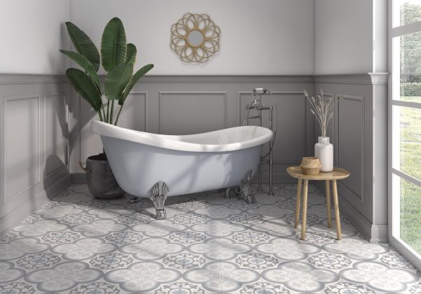 Carrelage effet carreaux ciment 45x45 VINTAGE – Style décoratif rétro