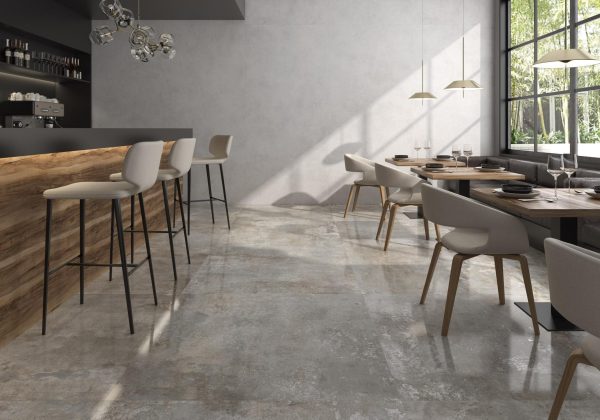 Carrelage effet métal 120x120 RUSTY – Grand format industriel