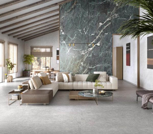 Carrelage effet pierre verte 120x280 LUX EUPHORIA – Dalle XXL luxe