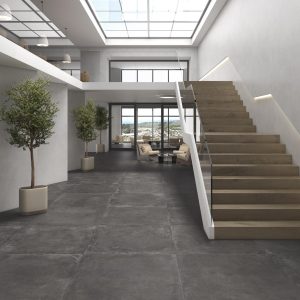 Carrelage effet pierre béton 120x120 MIDWAY – Grand format intérieur