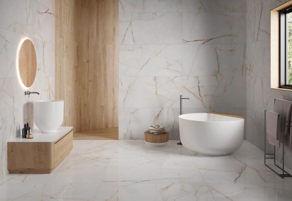 Carrelage effet marbre 60x120 GELSA – Sol intérieur brillant premium