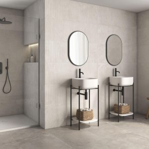 Carrelage effet pierre béton 60x60 MIDWAY – Format intérieur polyvalent