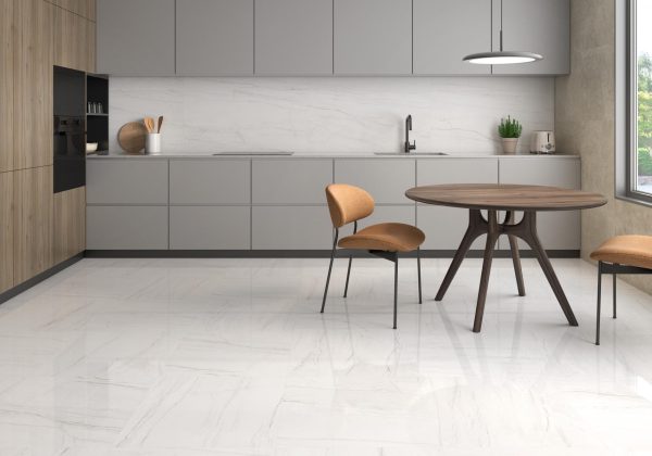 Carrelage effet marbre blanc 60x60 MONTEBIANCO – Format intérieur polyvalent