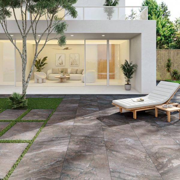 Carrelage extérieur 60x60 20mm MANAOS – Effet pierre antidérapant