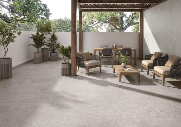 Carrelage extérieur 20mm PORTLANDSTONE – Effet pierre antidérapant