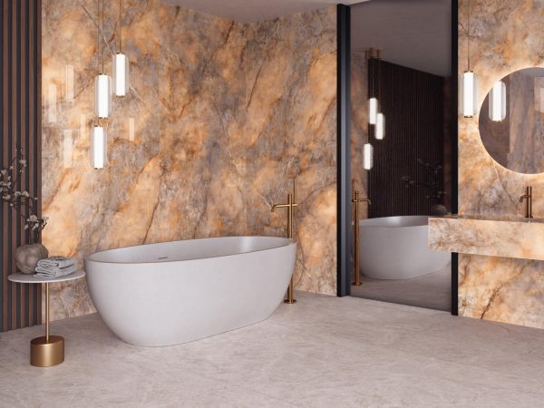 Carrelage effet marbre 120x280 PURELIGHT – Dalle XXL lumineuse