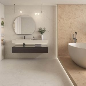 Carrelage effet marbre 120x120 BIANCOPERLINO – Style élégant lumineux