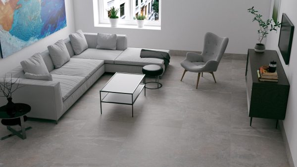 Carrelage effet pierre 90x90 ERDING – Format intérieur moderne