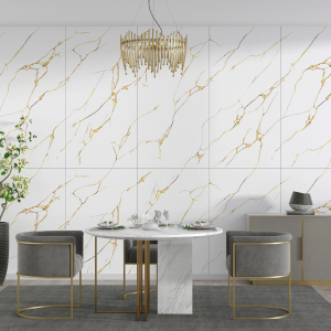 Carrelage effet marbre ROMEN GOLDEN Brillant 60×120 cm – Sol et mur intérieur